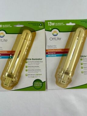 OttLite Illumination, E-PL13-E, Fluorescent Tube, 13 W, Lot of 2, New in Package